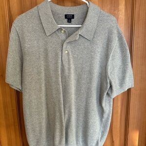 J. Crew Men's Polo in Light Gray - LIKE NEW